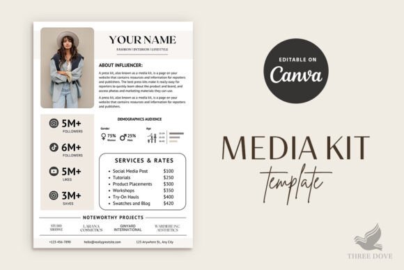 1 Page Media Kit Template: A Streamlined Tool for Brand Collaboration