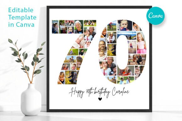 70th Birthday Photo Collage Template: A Practical Tool for Personalized Celebrations