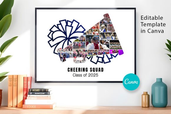 Cheerleader Photo Collage Canva Frame: A Flexible Design Tool for Personal and Professional Use