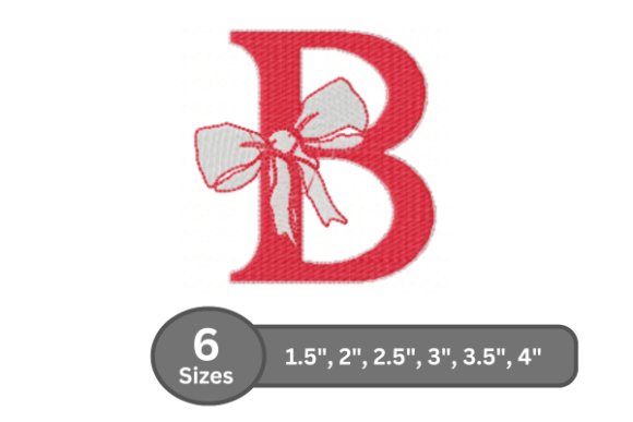 Cherry Knot Alphabet -B: Elevating Personalization with Stylish Machine Embroidery