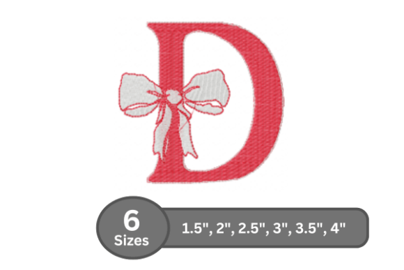 Cherry Knot Alphabet -D: Stylish Machine Embroidery