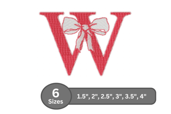 Cherry Knot Alphabet - W: Stylish Embroidery Letter
