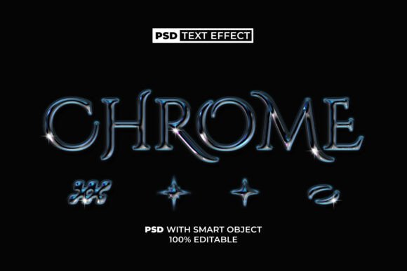 Chrome Text Effect Style for Photoshop