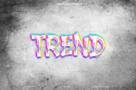 Glitch Chromatic Text Effect on Grunge Design Guide