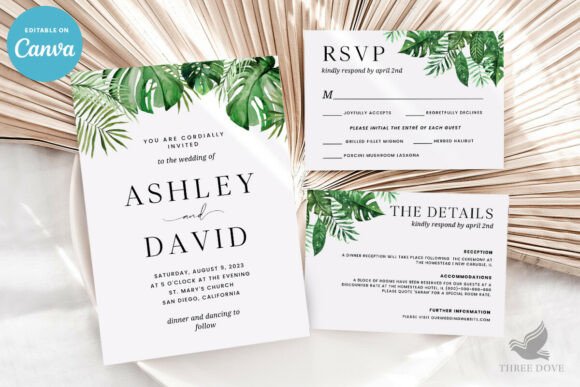 Greenery Wedding Invitation Bundle: A Digital Solution for Modern Couples