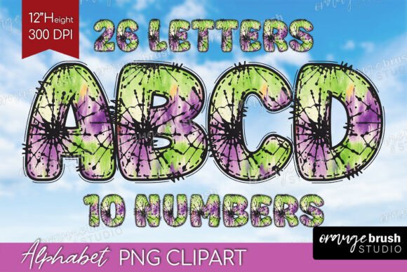 Halloween Tie Dye Doodle Alphabet Clipart: Creative Applications for Seasonal Projects