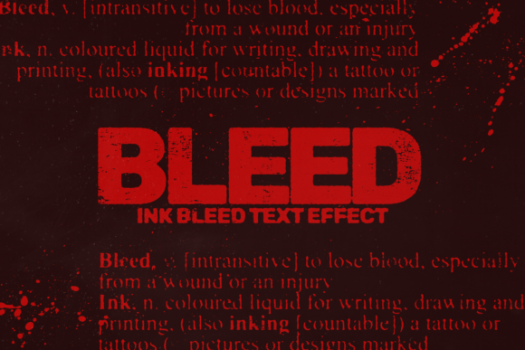 Ink Bleed Text Effect Template Guide