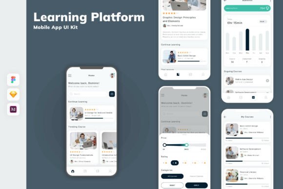 Learning Platform Mobile App UI Kit