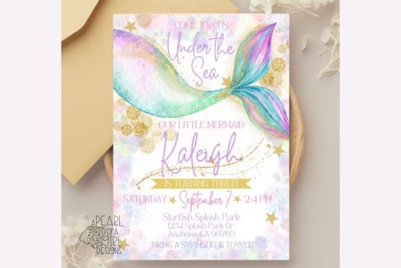 Mermaid Birthday Invitation Canva Template Guide