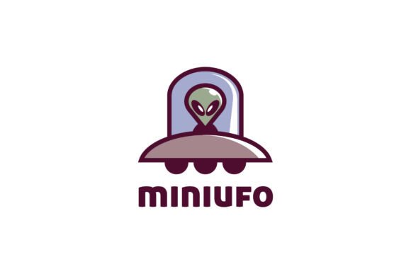 Mini UFO Logo: Playful Futuristic Brand Identity