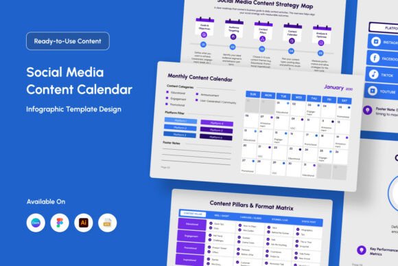 Monthly Content Planner Infographic for Creators