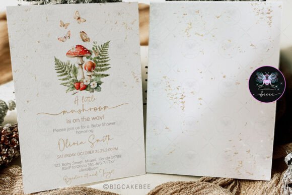 Mushroom Woodland Baby Shower Invites Design Guide