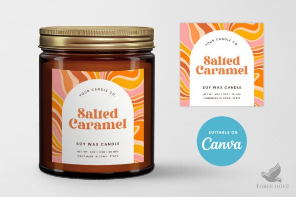 Retro Theme Candle Label Template: A Distinctive Choice for Custom Candle Branding