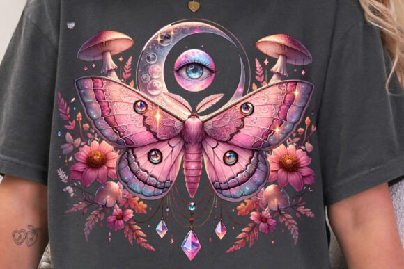 Vintage Celestial Lunar Moth PNG Clipart: A Timeless Design for Creative Projects